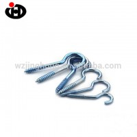 Customized Silver Color Zinc Plated Metal Cup Hooks Self-tapping Screw Hook